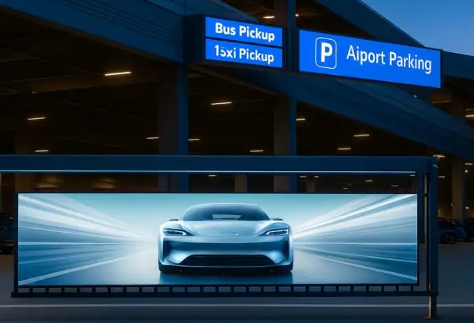 دەروازەی بەربەستی وەستانی ئۆتۆمبێل بۆ وەستانی ئۆتۆمبێل لە فڕۆکەخانە